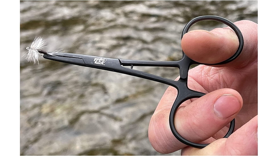 Perfect Hatch Stainless Steel Forceps, Anodized, 6in, Black, PH-A-SF-B06