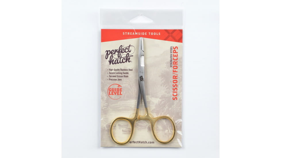 Perfect Hatch Stainless Steel Forceps Scissor, 6in, Gold, PH-A-SFS-G06
