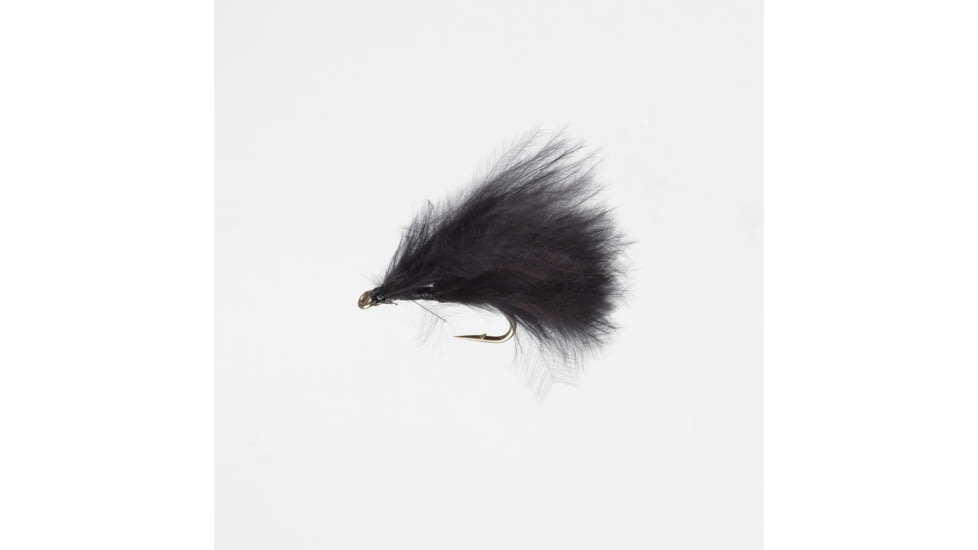Perfect Hatch Streamer Flies Marabou Leech, Black, #8, PHFLY128108P