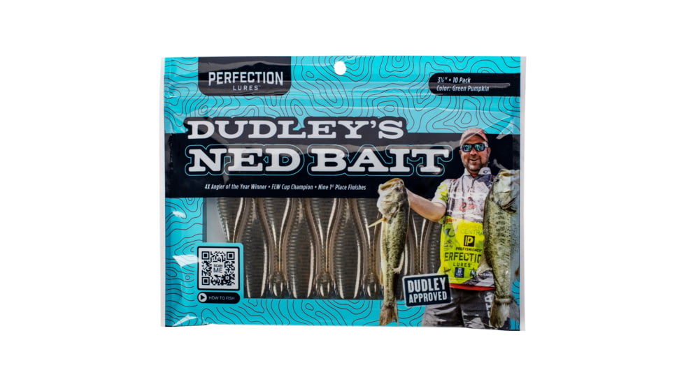 Perfection Lures Dudleys Ned Bait, Green Pumpkin, 3.25 in., DDNBGP