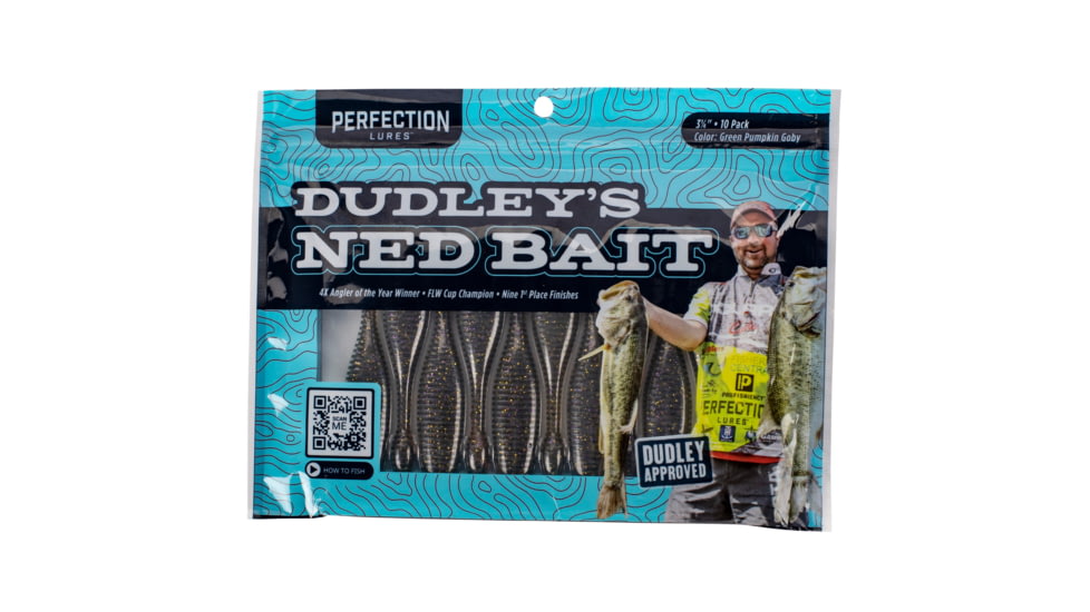 Perfection Lures Dudleys Ned Bait, Green Pumpkin Goby, 3.25 in., DDNBGPGY
