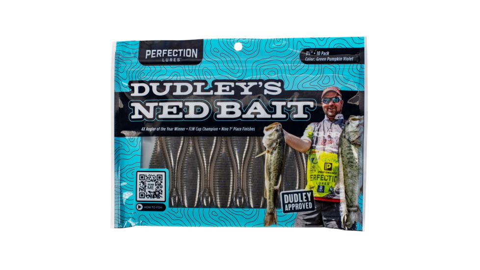 Perfection Lures Dudleys Ned Bait, Green Pumpkin Violet, 3.25 in., DDNBGPV
