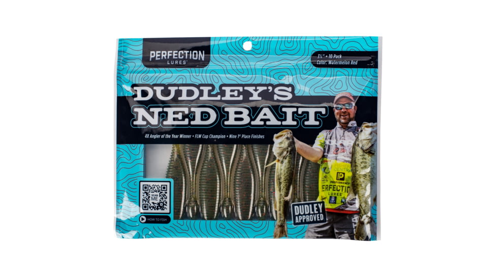 Perfection Lures Dudleys Ned Bait, Watermelon Red, 3.25 in., DDNBWR
