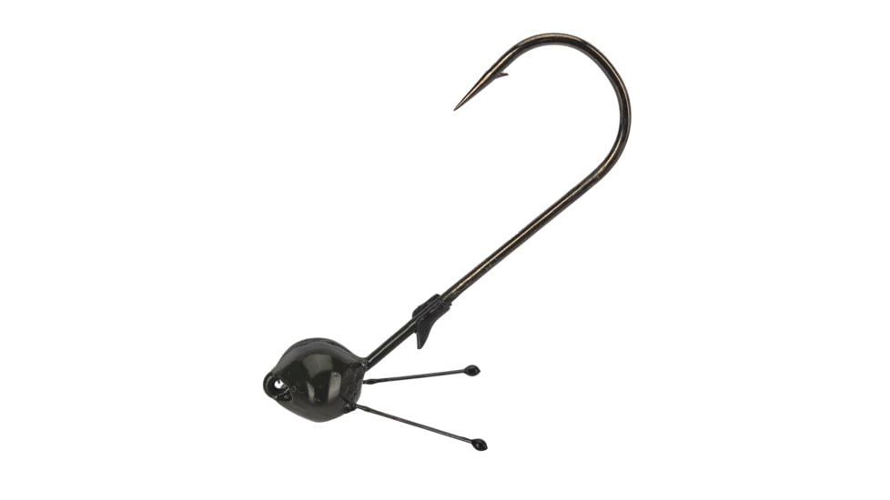 Perfection Lures Stand Up Shakey Head, Black, 1/8oz, SHU1/8