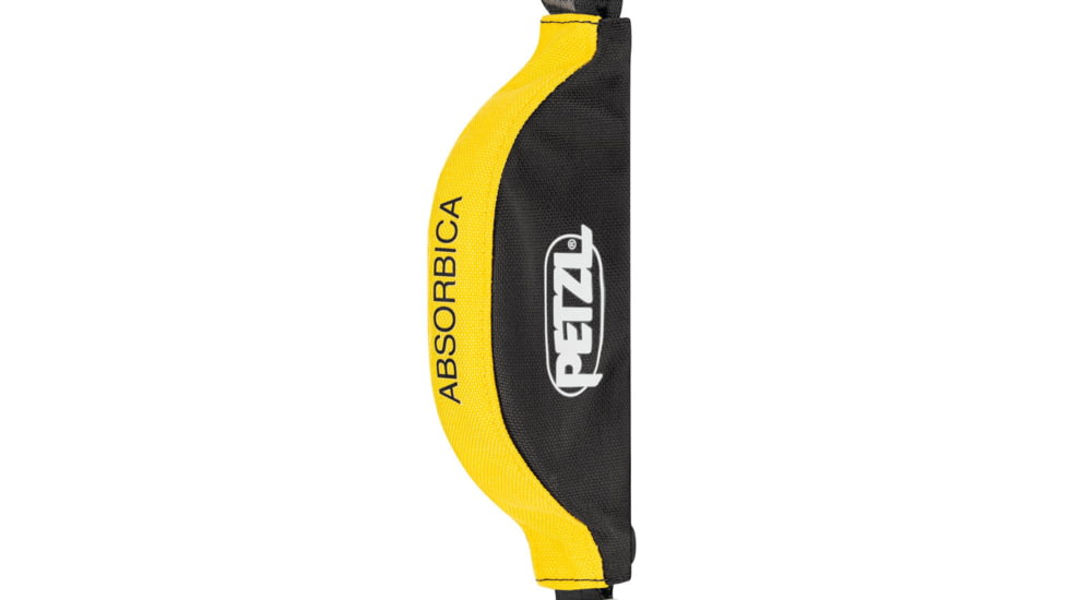 Petzl Absorbica-Y Lanyard w/Energy Absorber, Black/Yellow, 80cm, L012AA00