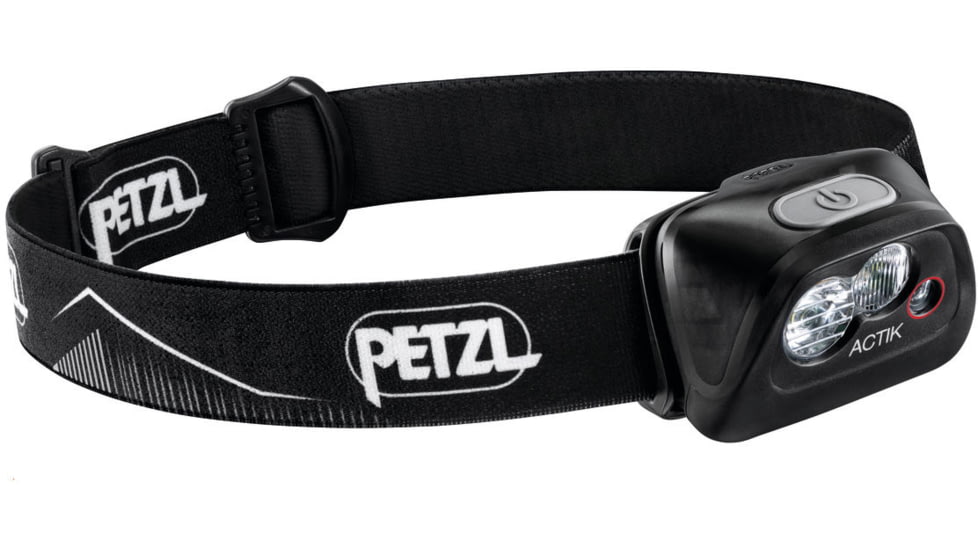 Petzl Actik LED Headlamp, AAA, LR03, Red/White, 350 Lumens, Black, E099FA00