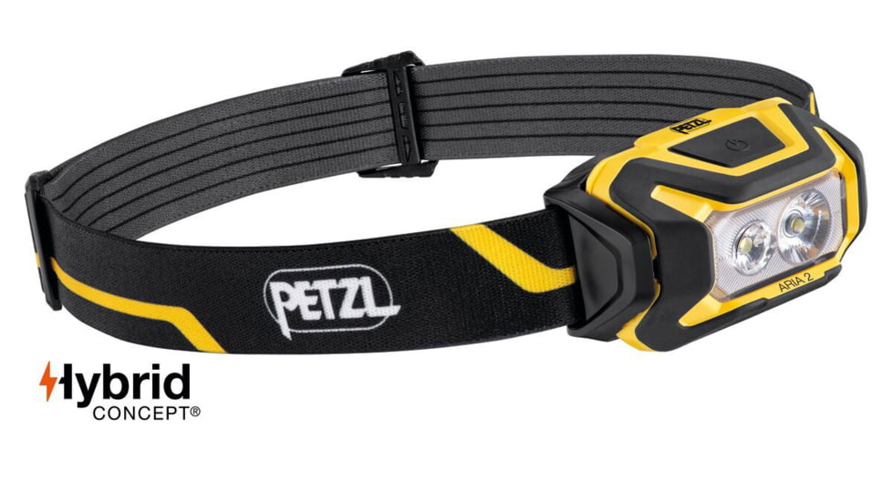Petzl Aria 2 Headlamp, Black/Yellow, E070AA00