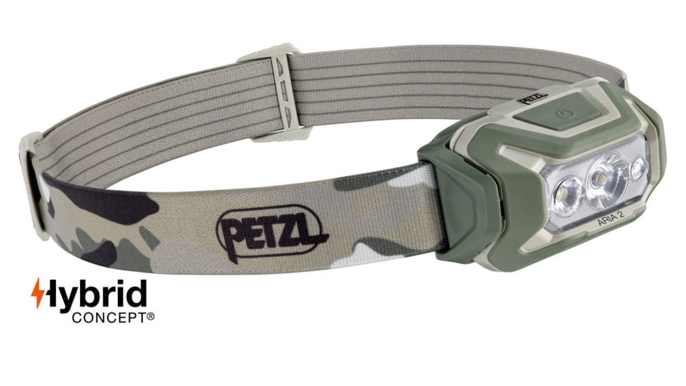 Petzl Aria 2 Headlamp, Camo, E070BA01