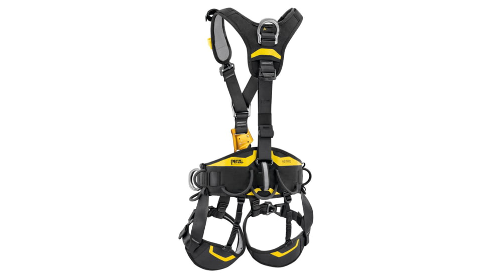 Petzl Astro International Harness, Black/Yellow, 0, C083BB00