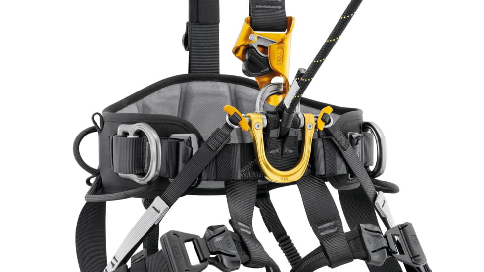 Petzl Astro International Harness, Black/Yellow, 0, C083BB00