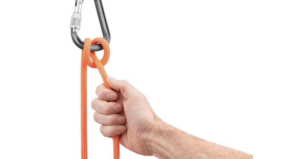 Petzl Attache Locking Pear-Shaped Carabiner With Unidirectional Positioning Bar, Gray, M038CA00