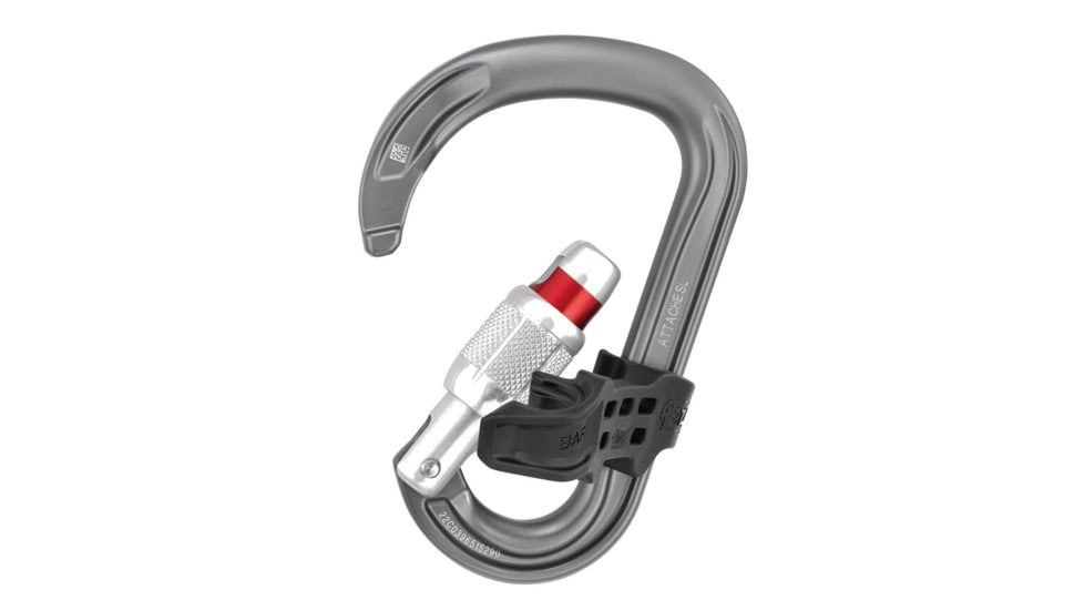 Petzl Attache Screw-Lock Bar Carabiner, Gray, M038CA00