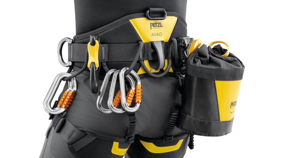 Petzl Avao Sit Fast Harness, Black/Yellow, 2, C079BB02