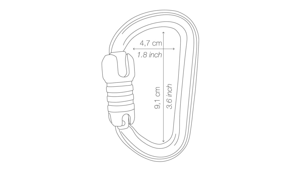 Petzl BmD Triact-Lock Carabiner, Gray, M032AA00