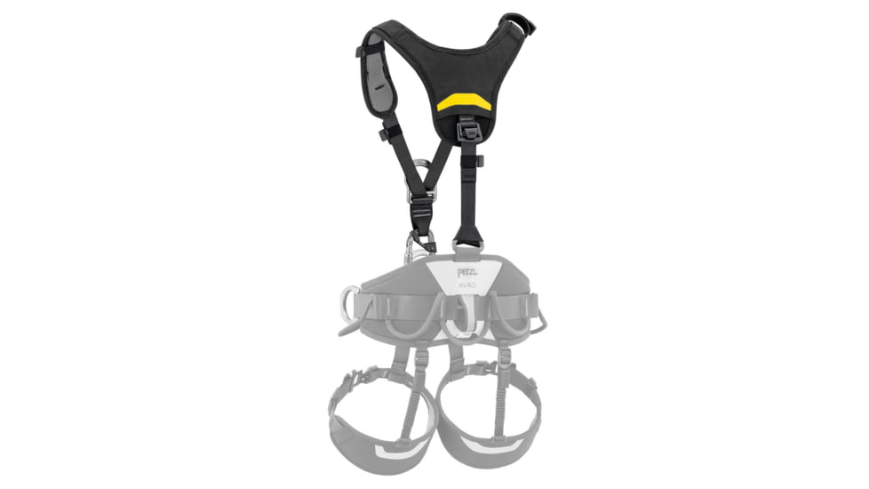 Petzl Chest Harness Top, Black/Yellow, New, C081AB00