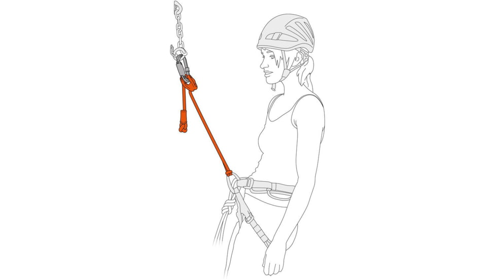 Petzl Connect Adjust Lanyard, Orange, L034BA00