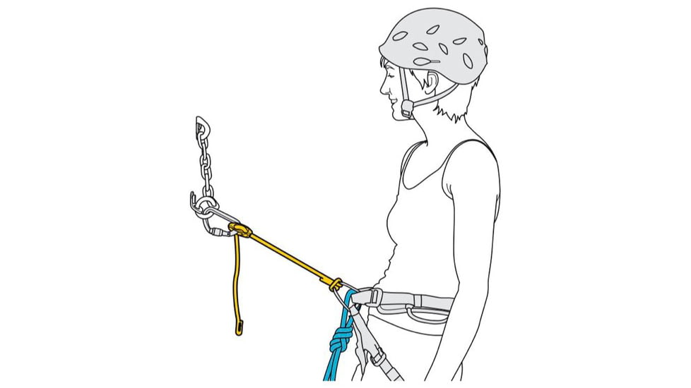Petzl Connect Adjust Lanyard, Orange, L034BA00