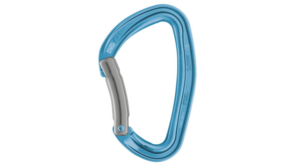 Petzl Djinn H-Frame Carabiner, Bent Gate, Blue, M060BA00