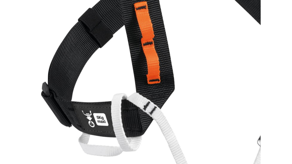 Petzl Explo Shoulder Straps, Black/Orange, C027AA00