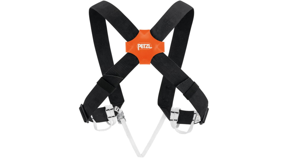 Petzl Explo Shoulder Straps, Black/Orange, C027AA00