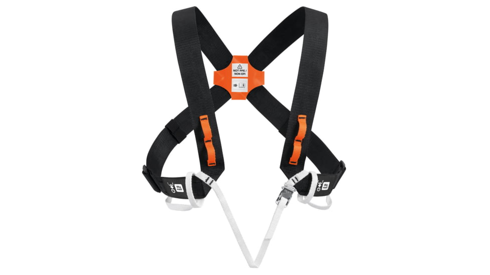 Petzl Explo Shoulder Straps, Black/Orange, C027AA00