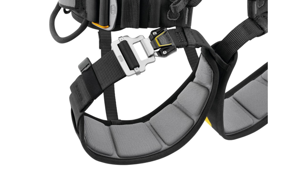 Petzl Falcon Ascent Harness, Black/Yellow, 1, C038EA00