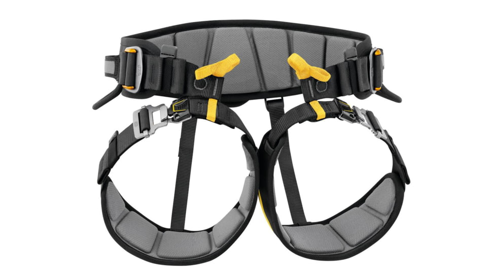Petzl Falcon Ascent Harness, Black/Yellow, 1, C038EA00