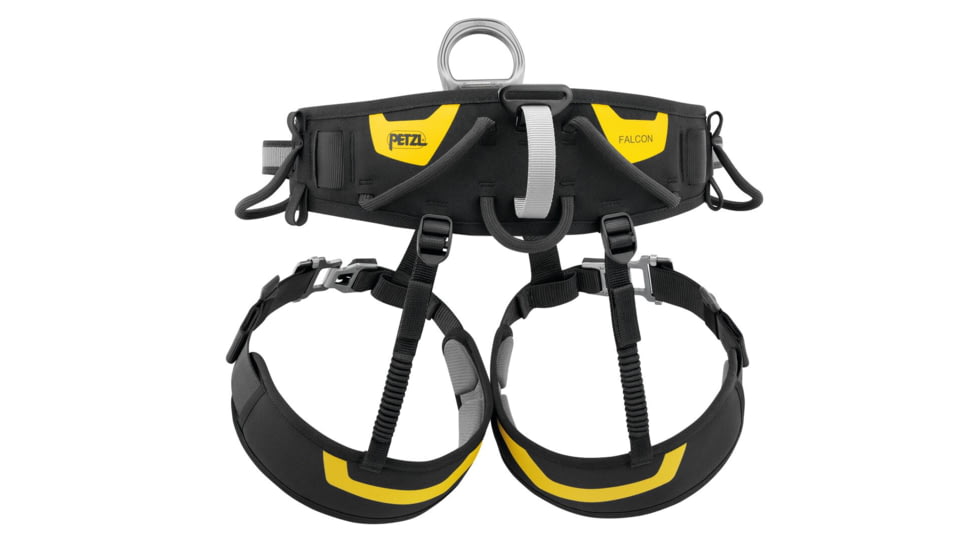 Petzl Falcon Harness, Black/Yellow, 1, C038DA00