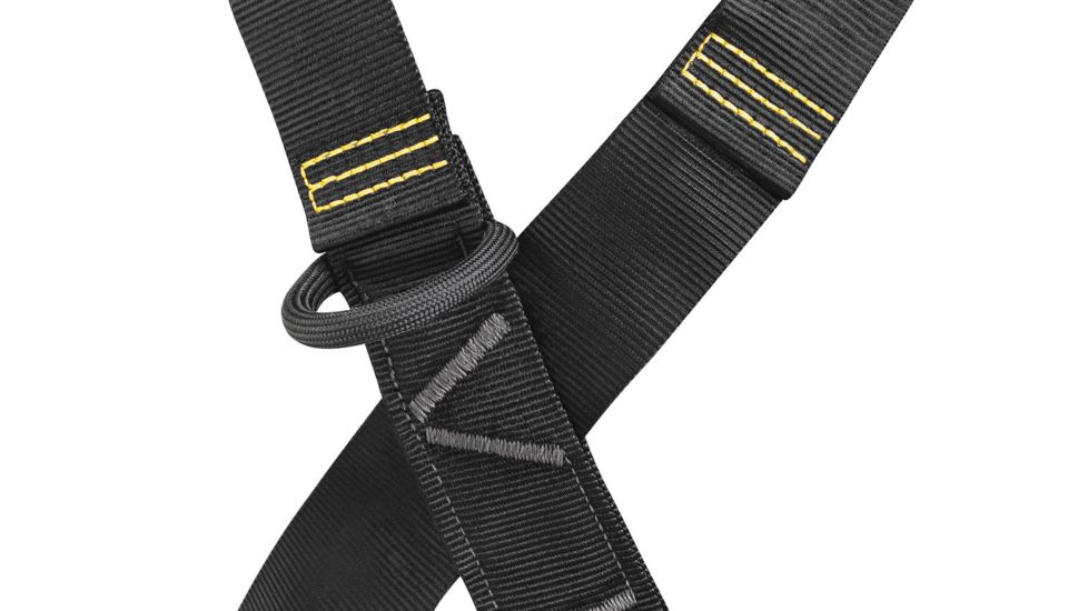Petzl Full Body Harness, w/ANSI &amp; CSA certifications, Yellow/Black, 34-46in waist C73AAA 2U