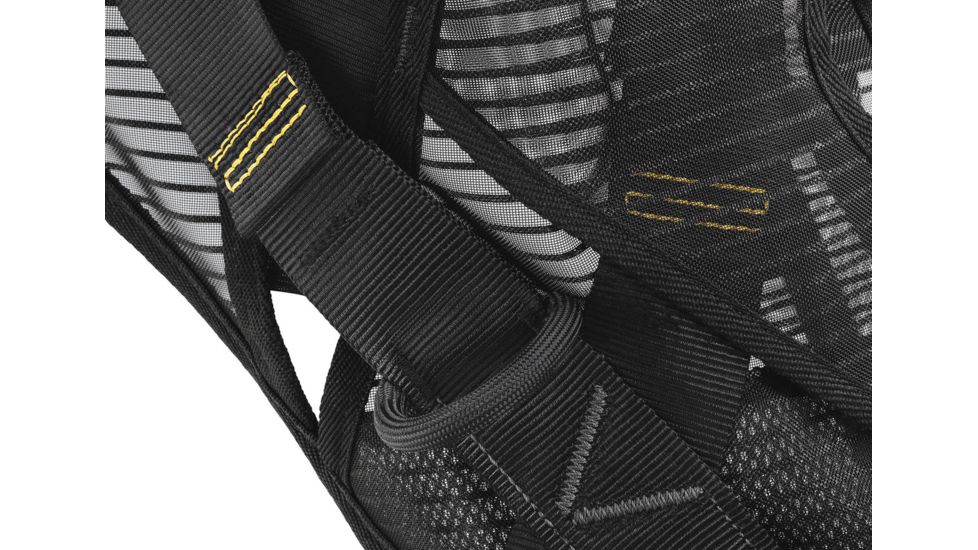 Petzl Full Body Harness, w/ANSI &amp; CSA certifications, Yellow/Black, 28-36in waist C73JFA 1U