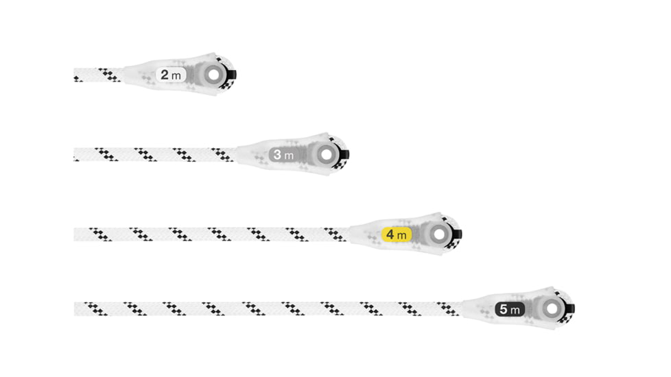 Petzl Grillon Lanyard, White/Yellow, 2 m, L052AA00