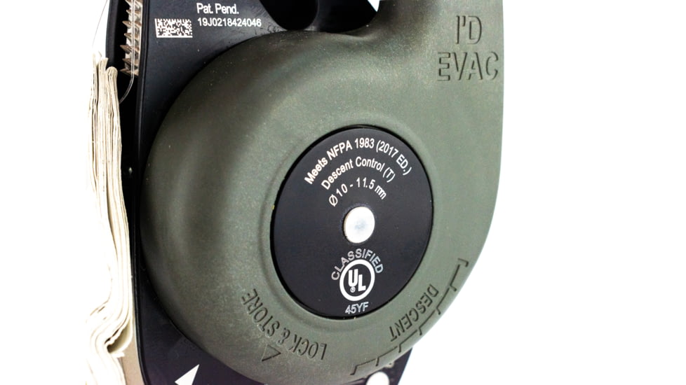 Petzl I'D Evac Self-braking Descender, Black, D020CA01