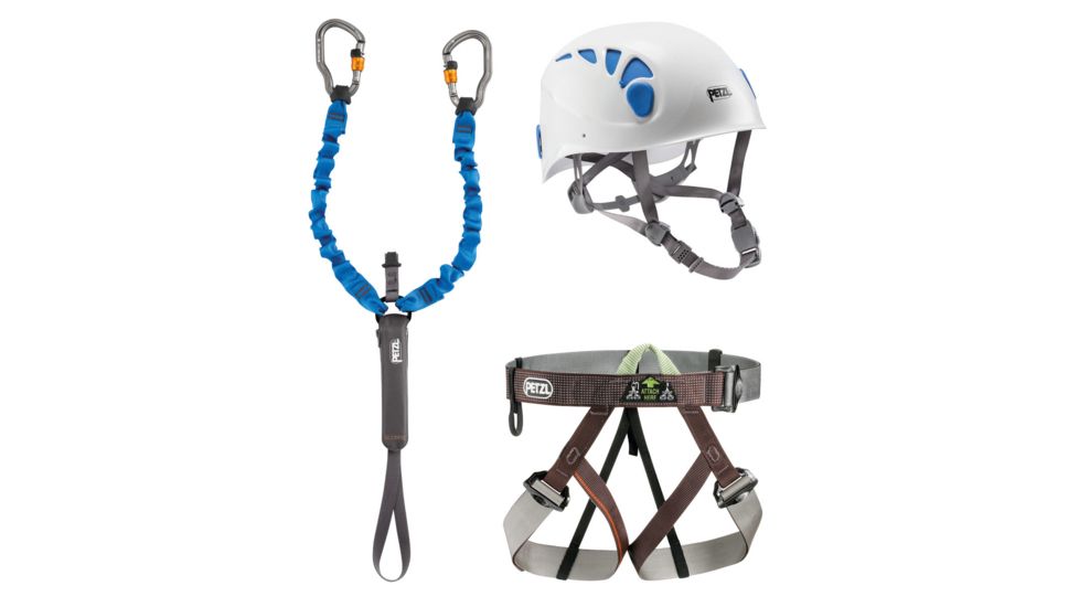 Petzl KIT VIA FERRATA 2 Kit w.ELIOS helmet, PANDION harness and SCORPIO VERTIGO lanyard,Size 2 K29AB VF2