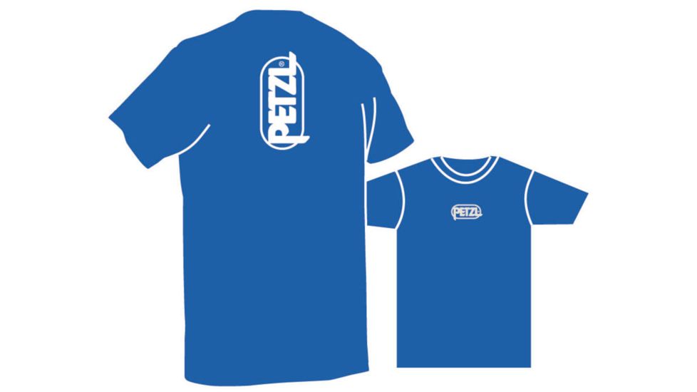 Petzl Men's ADAM Cotton Logo T-Shirt,Blue,Medium Z43 MB