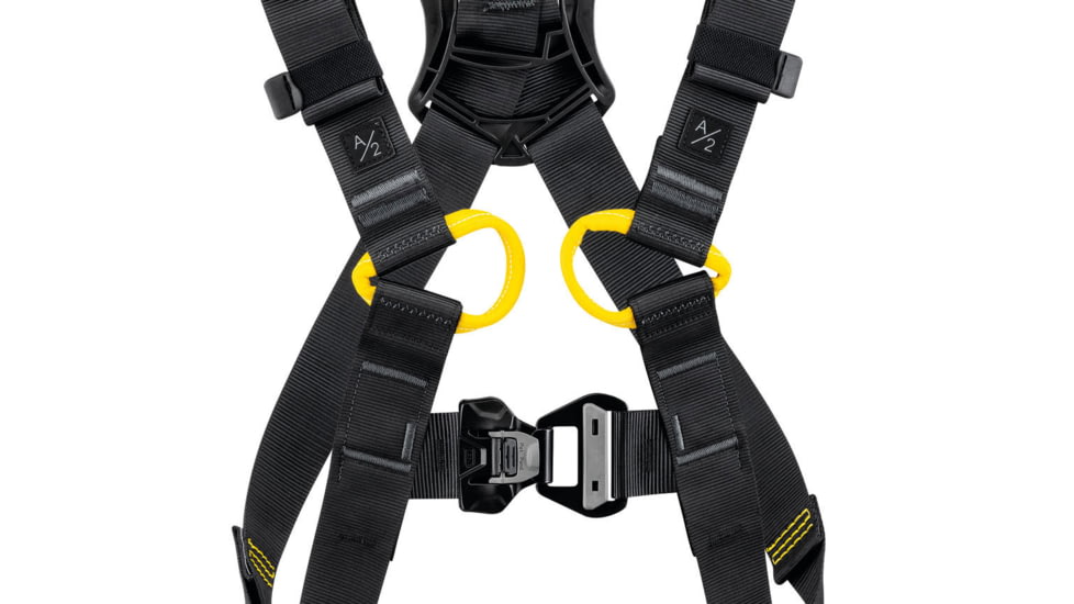 Petzl Newton International Harness, Black/Yellow, 1, C073BA01