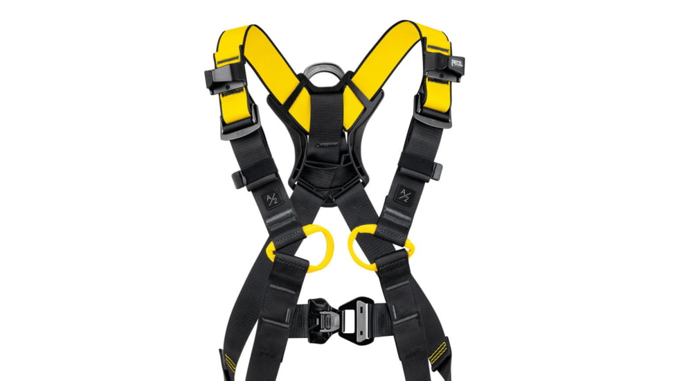 Petzl Newton International Harness, Black/Yellow, 1, C073BA01