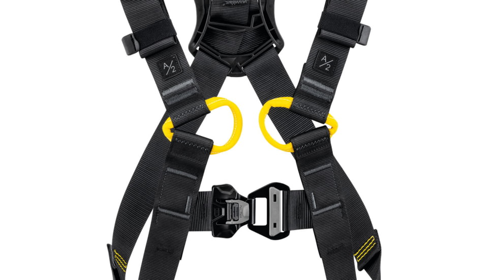 Petzl Newton International Harness, Black/ Yellow, 2, C073BA02