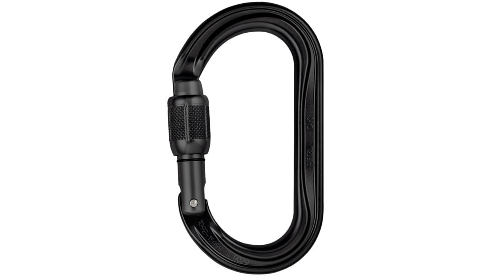 Petzl OK Carabiner, Black, Screw-Lock, M33A SLN