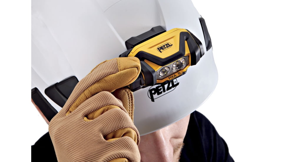 Petzl PIXA R 1250 mAh CORE PRO Rechargeable Battery 600 Lumens LED Headlamp, Black/Yellow, E120CA00