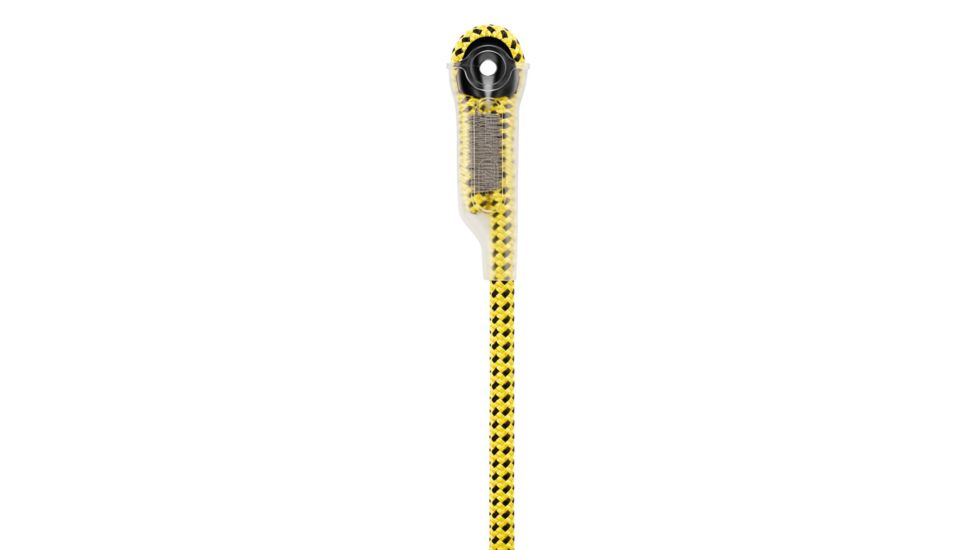 Petzl Ray Static rope w/ Sewn Termination, Yellow, 75 ft, R091AA02