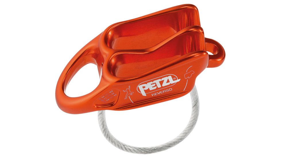Petzl Reverso Belay Device, Red/Orange, D017AA02