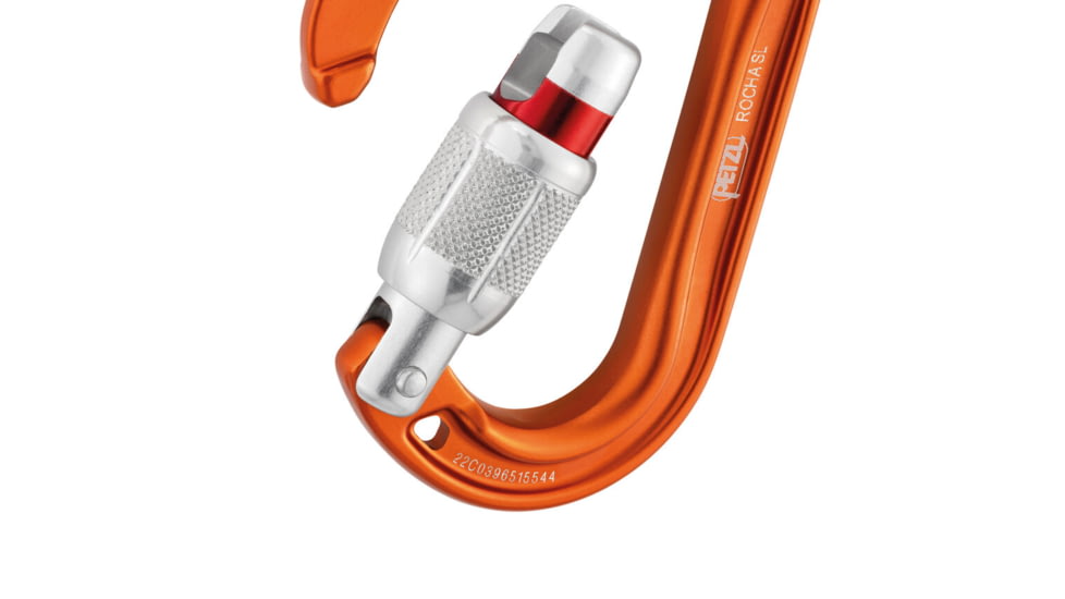 Petzl Rocha Screw-Lock Carabiner, Orange, M027AA00