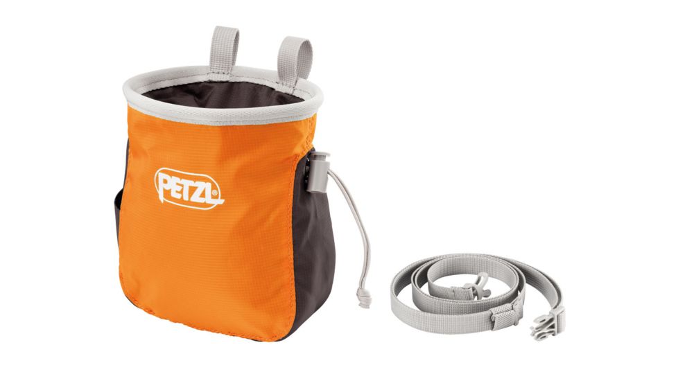 Petzl SAKA Chalk Bag w/Ergonomic Shape,Orange S39AO