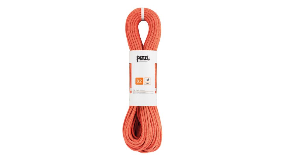 Petzl Salsa 8.2 mm Half Rope-Coral/Orange-60 m