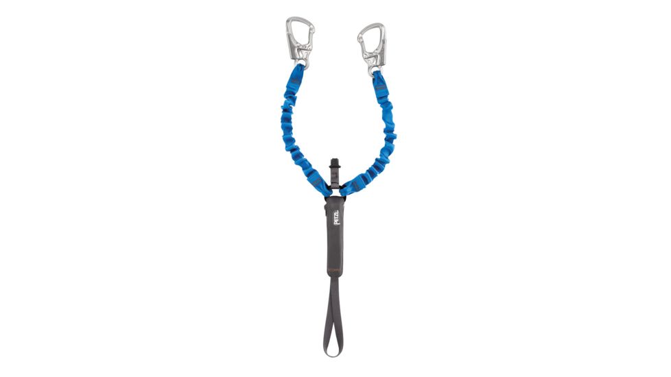 Petzl SCORPIO EASHOOK Retractable via Ferrata Lanyard w/Progressive Tearing Energy Absorber and EASHOOK Carabiners L60AB H