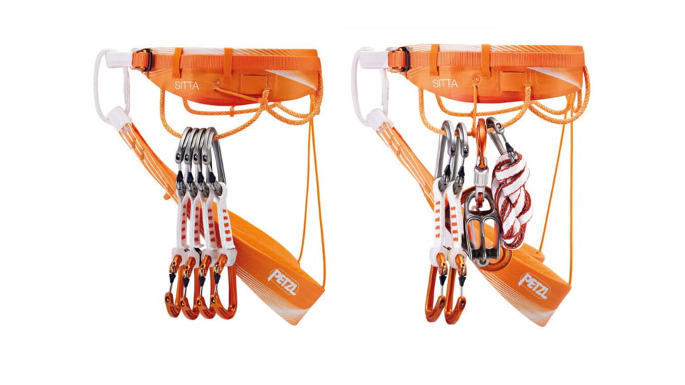 Petzl Sitta Climbing Harness, Orange, Small, C011AA01
