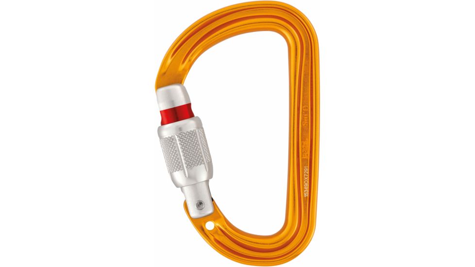 Petzl Sm'D Carabiner, Yellow, Screw-Lock, M39A SL