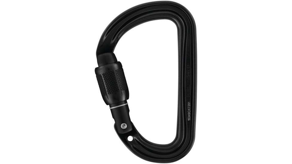Petzl Sm'D Carabiner, Black, Screw-Lock, M39A SLN