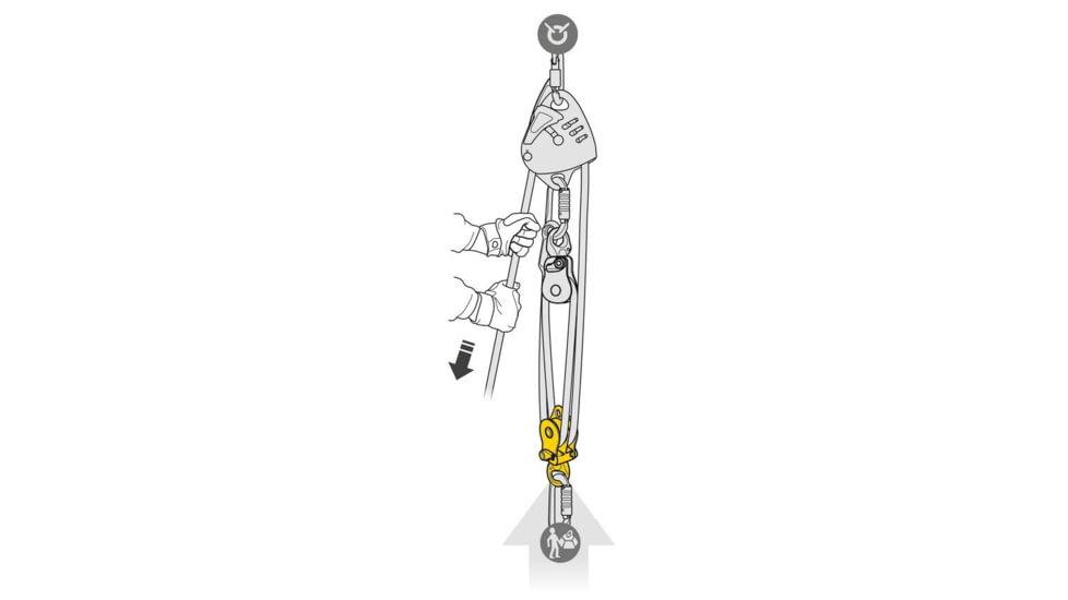 Petzl Spin L2 Pulley, Yellow, P001CA00