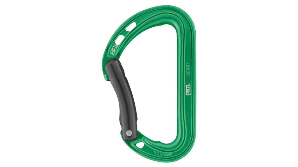 Petzl Spirit Carabiner Bent, Green, M061AB04